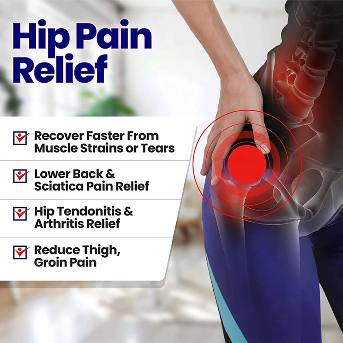 Thigh Compression Brace for Hip and Groin, Breathable Wrap