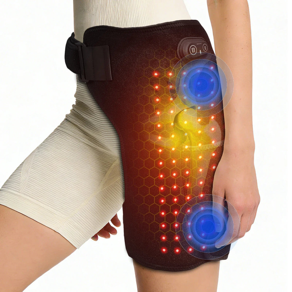 Cordless Heated Hip Support Brace with Vibration