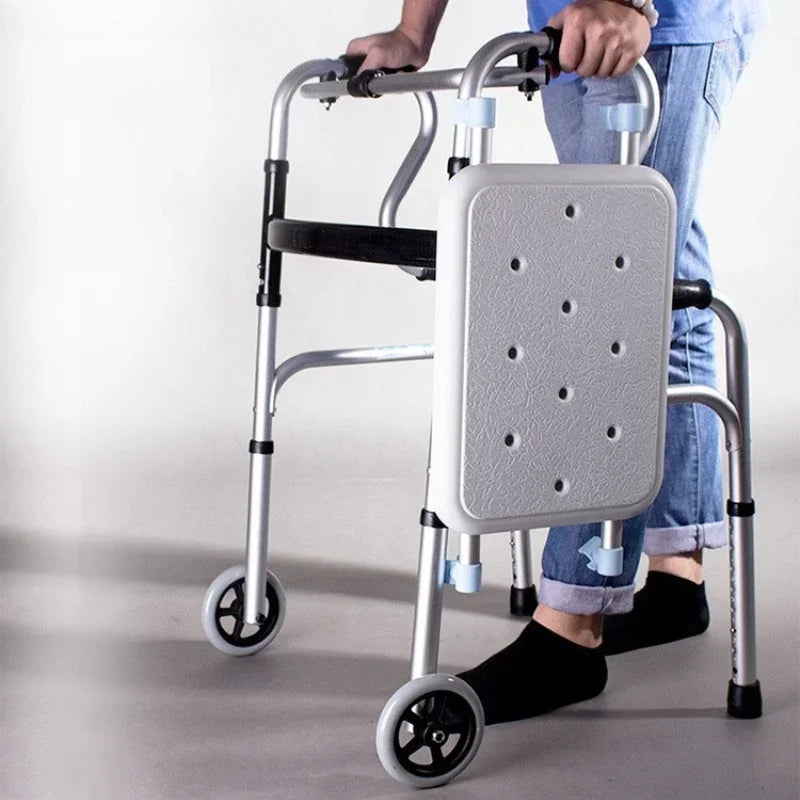 Four-Legged Walker with Cushioned Seat