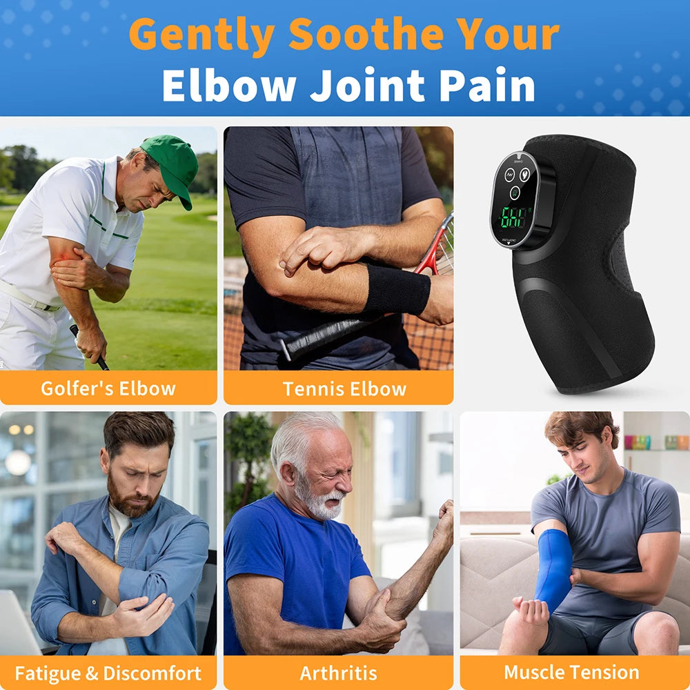 Cordless Heated Elbow Massage Brace with Vibration