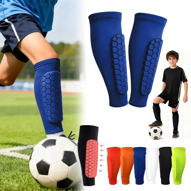 Soccer Shin Guards with Calf Compression Sleeves