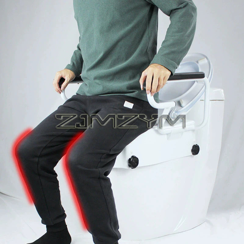 Toilet Height Enhancer with Handrails