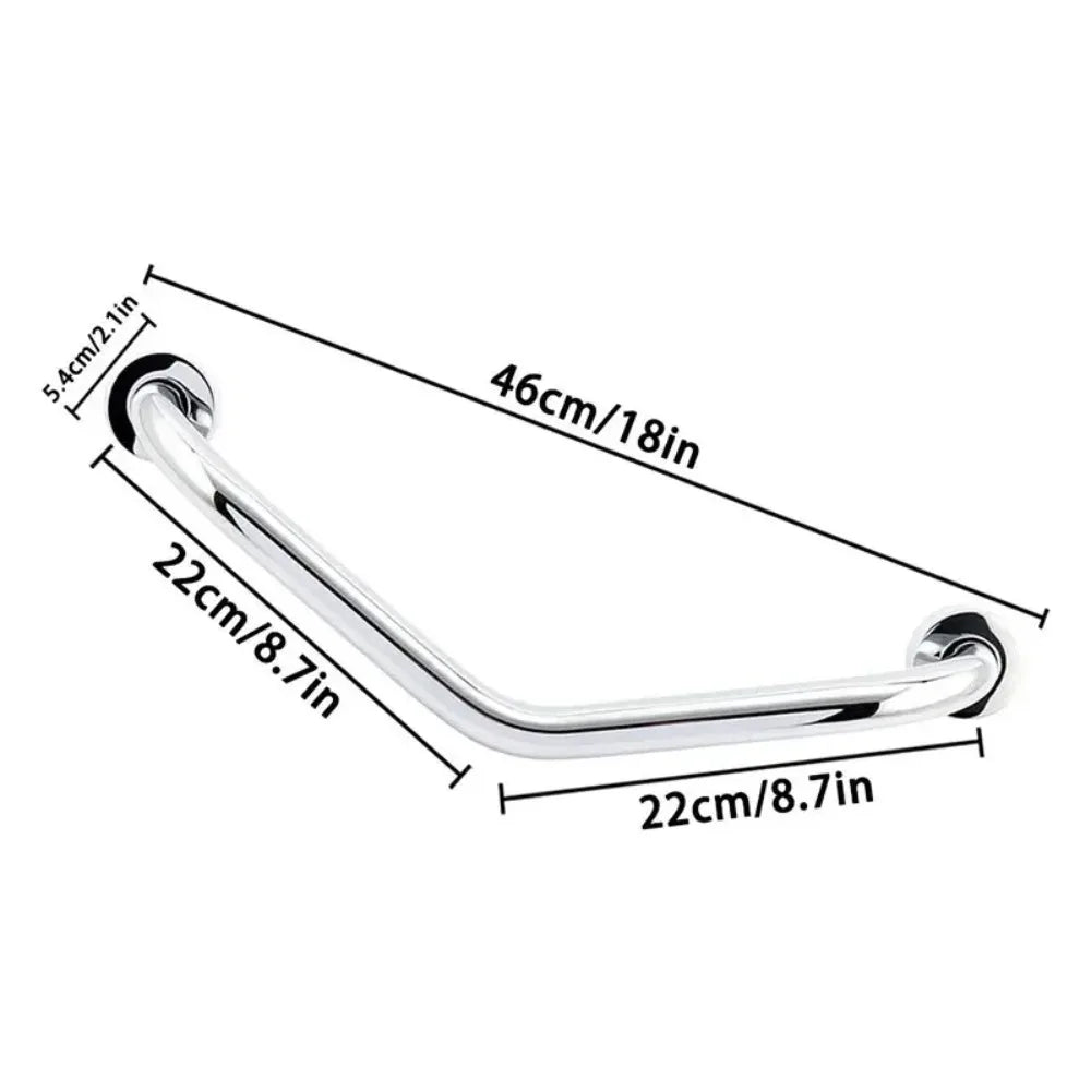 135-Degree Angled Stainless Steel Grab Bar