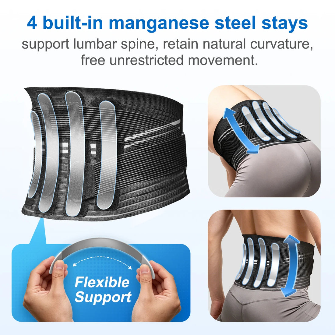Adjustable Lumbar Brace for Waist Support