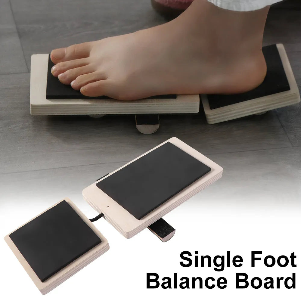 Wooden Ankle Balance Board for Single-Foot Training