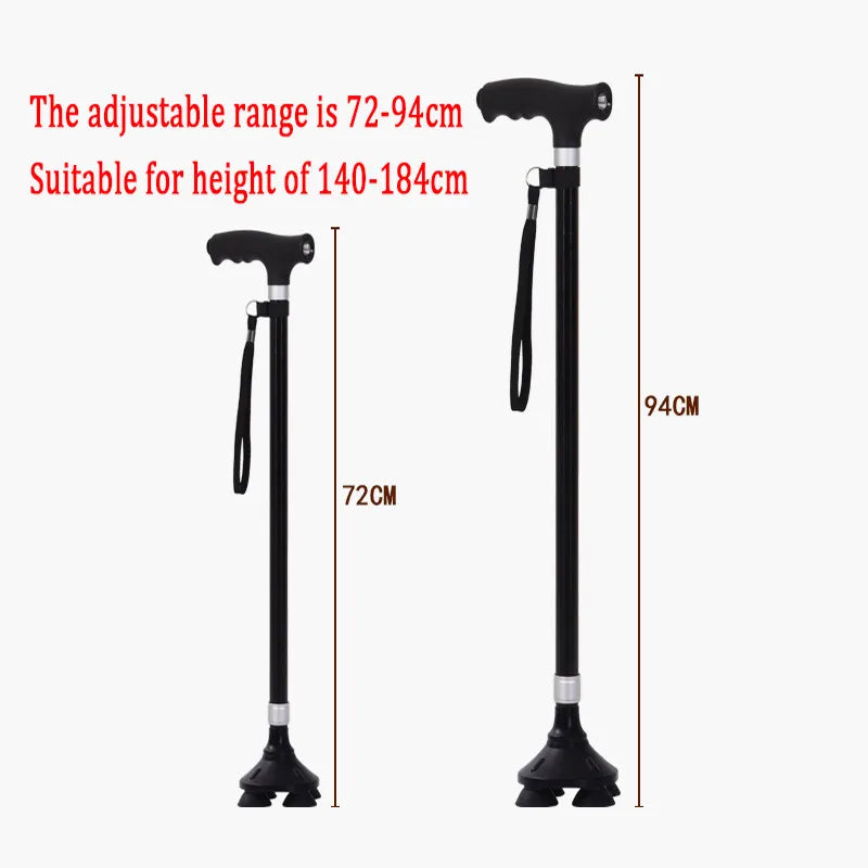 Adjustable Walking Stick with LED Light