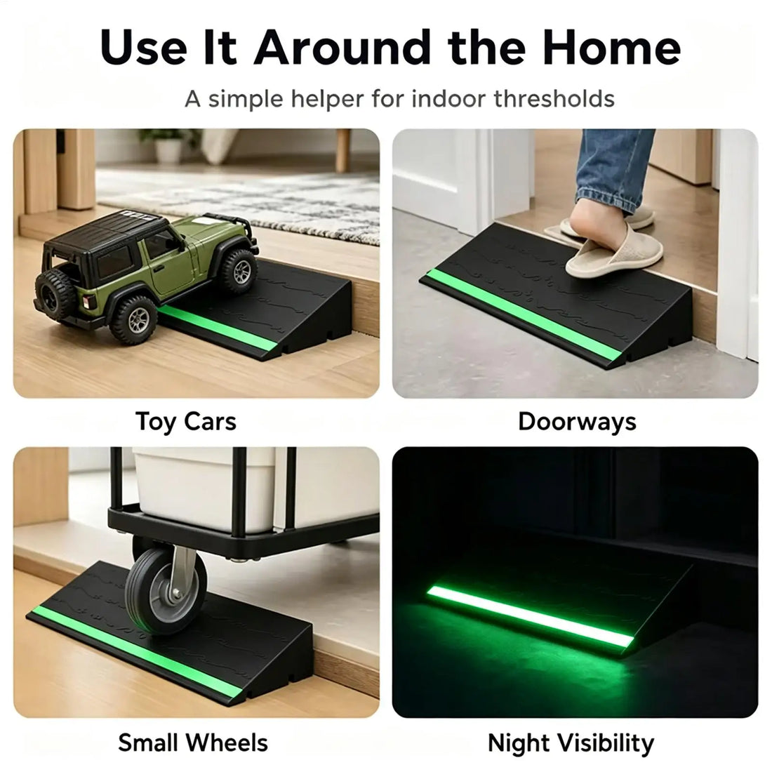 Anti-Slip Glowing Doorway Threshold Ramp