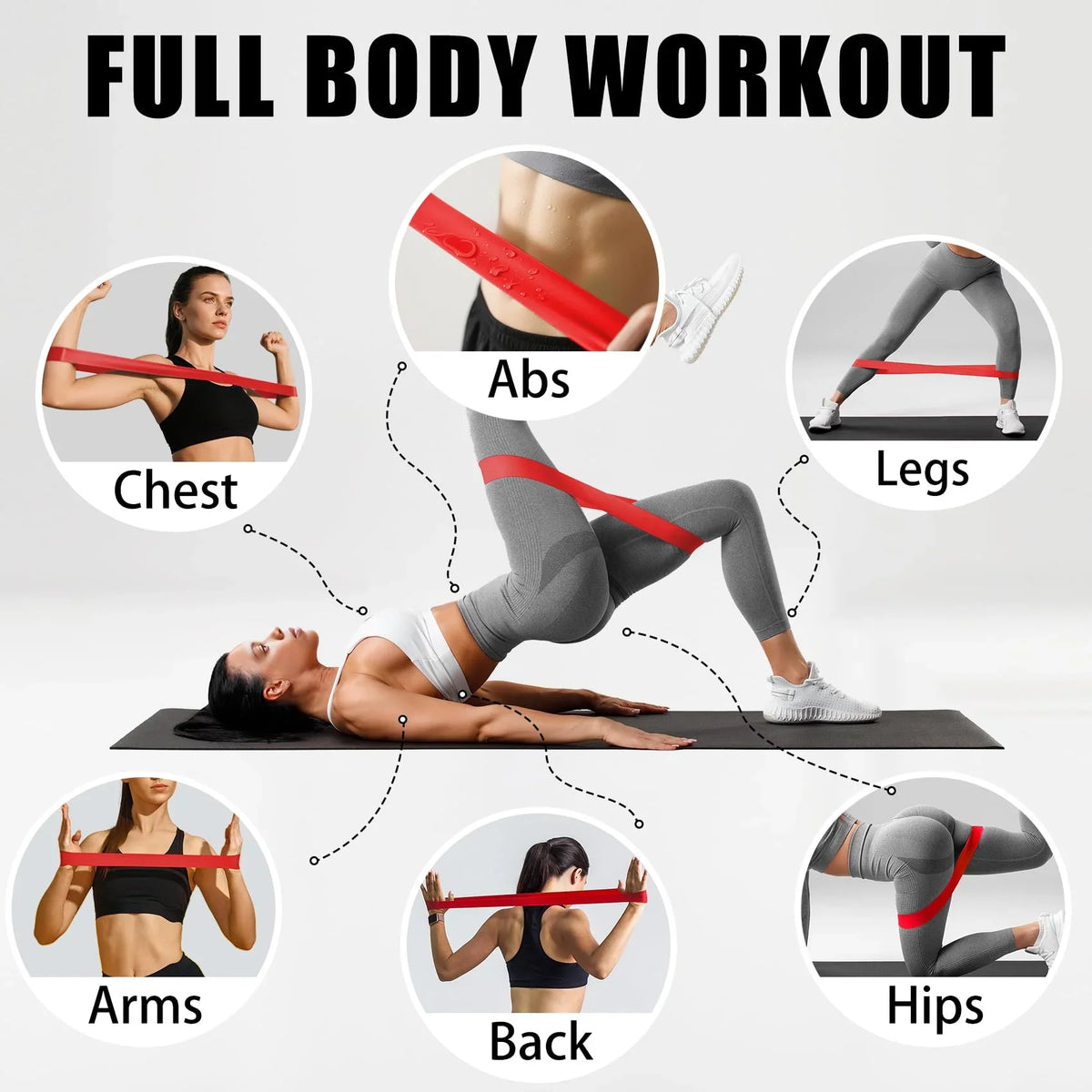 5-Level Portable Resistance Bands Set