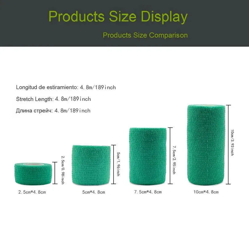 Black Self-Adhesive Cohesive Sports Bandage