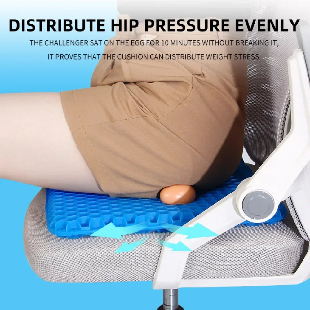 Honeycomb Gel Seat Cushion for Home, Office or Car