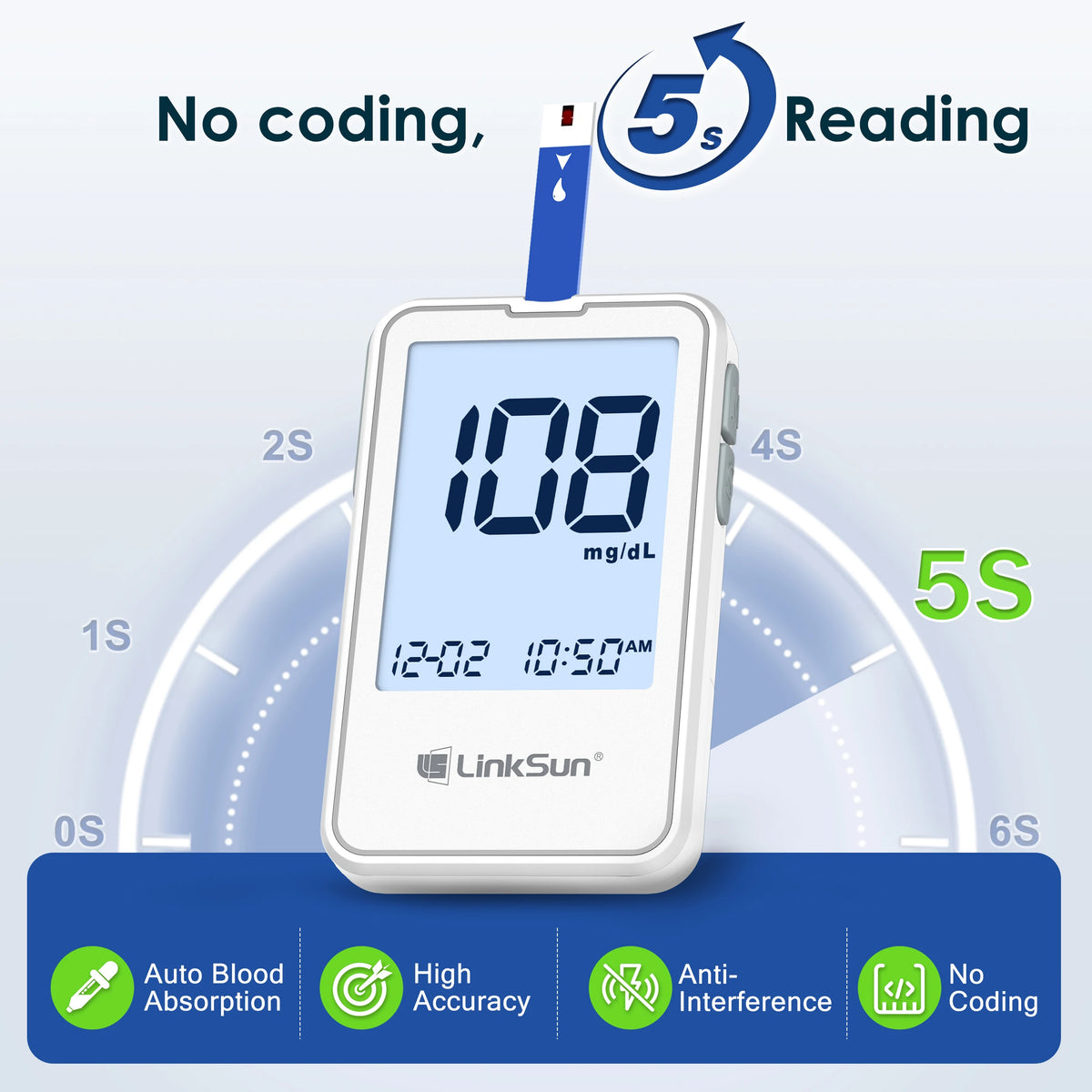 Medwell G-425-2 Digital Glucose Meter