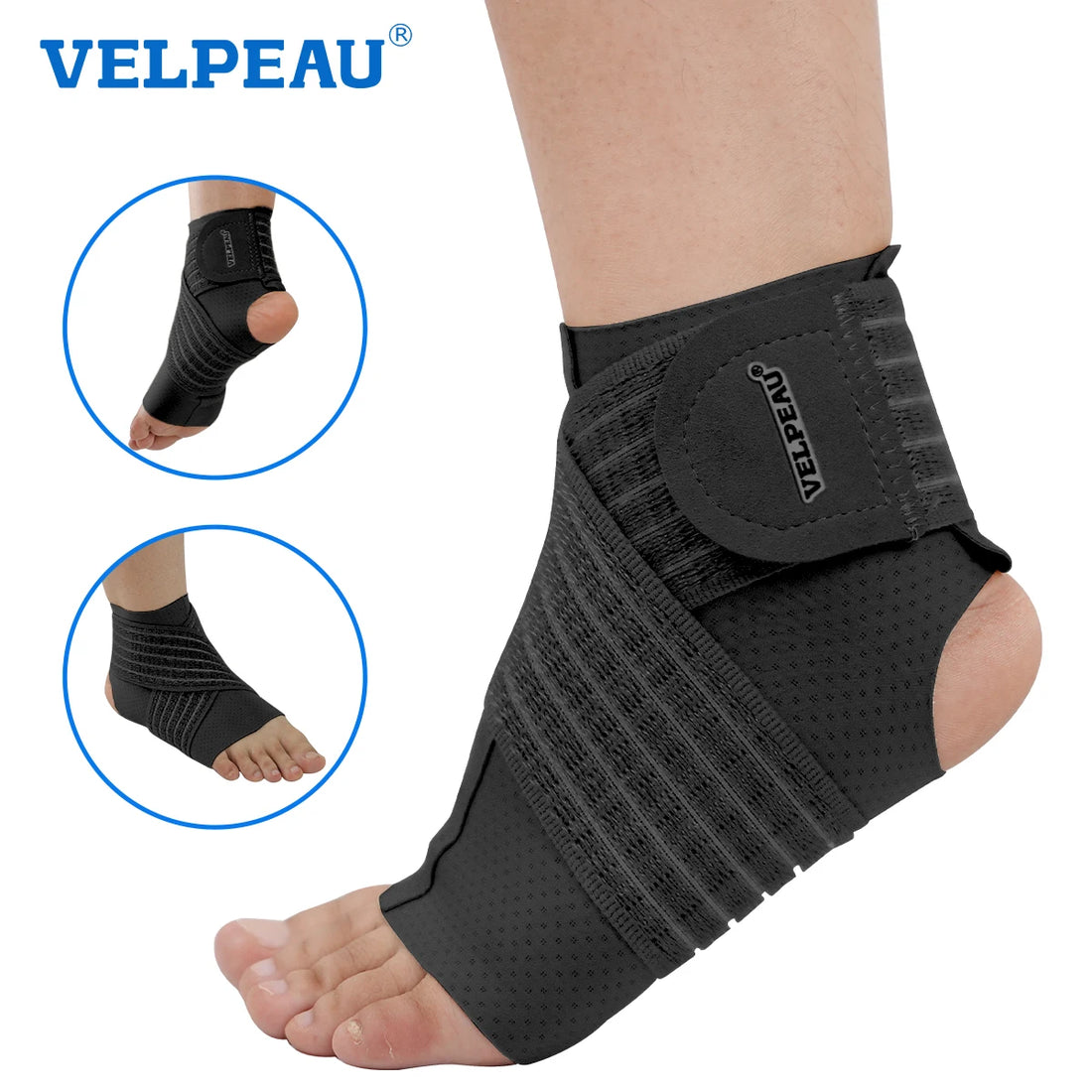 Ankle Compression Sleeve with Adjustable Strap