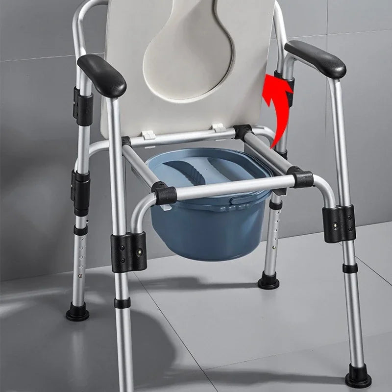 Foldable Adjustable Shower and Toilet Chair