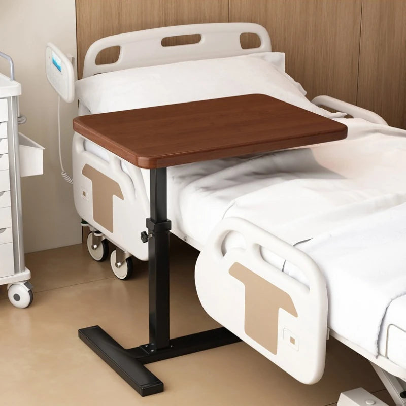 Adjustable Folding Overbed Table with Wheels