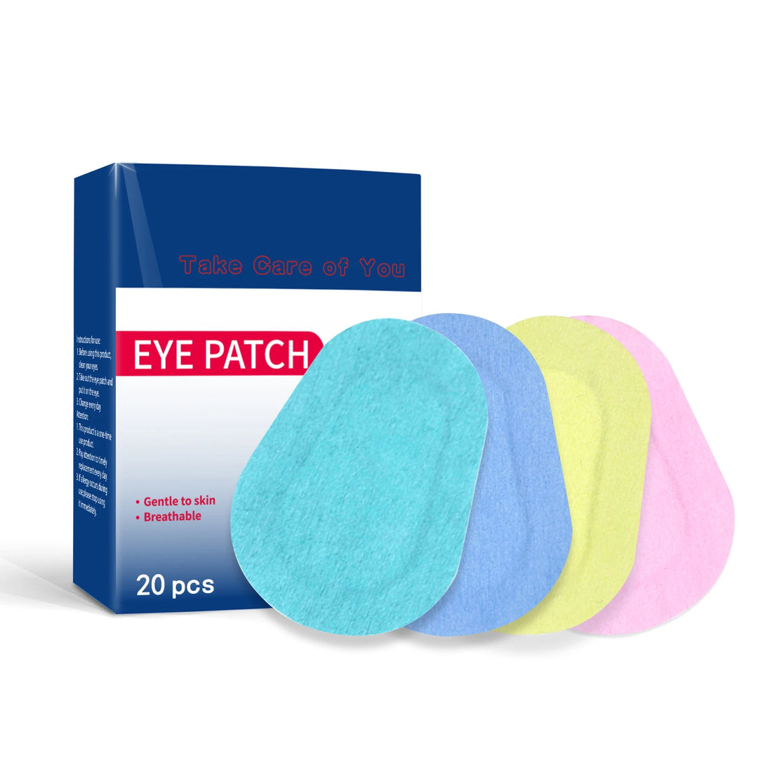 Colorful Adhesive Eye Patches, 60 Count