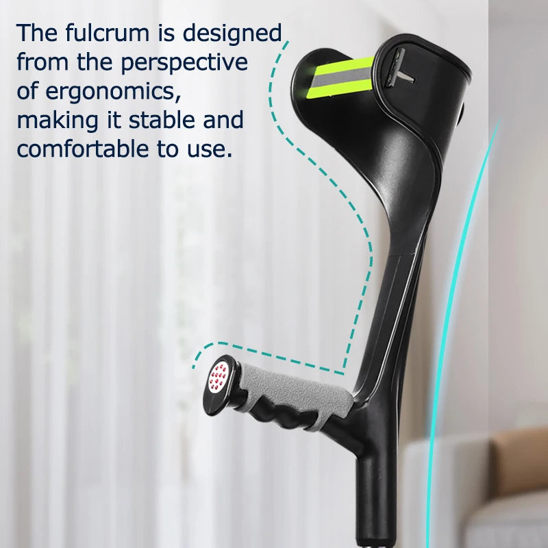 Medwell Foldable Forearm Crutches, Adjustable Aluminum, Lightweight