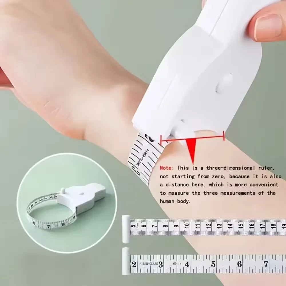 Automatic Retractable Body Measuring Tape, White Centimeter Tape