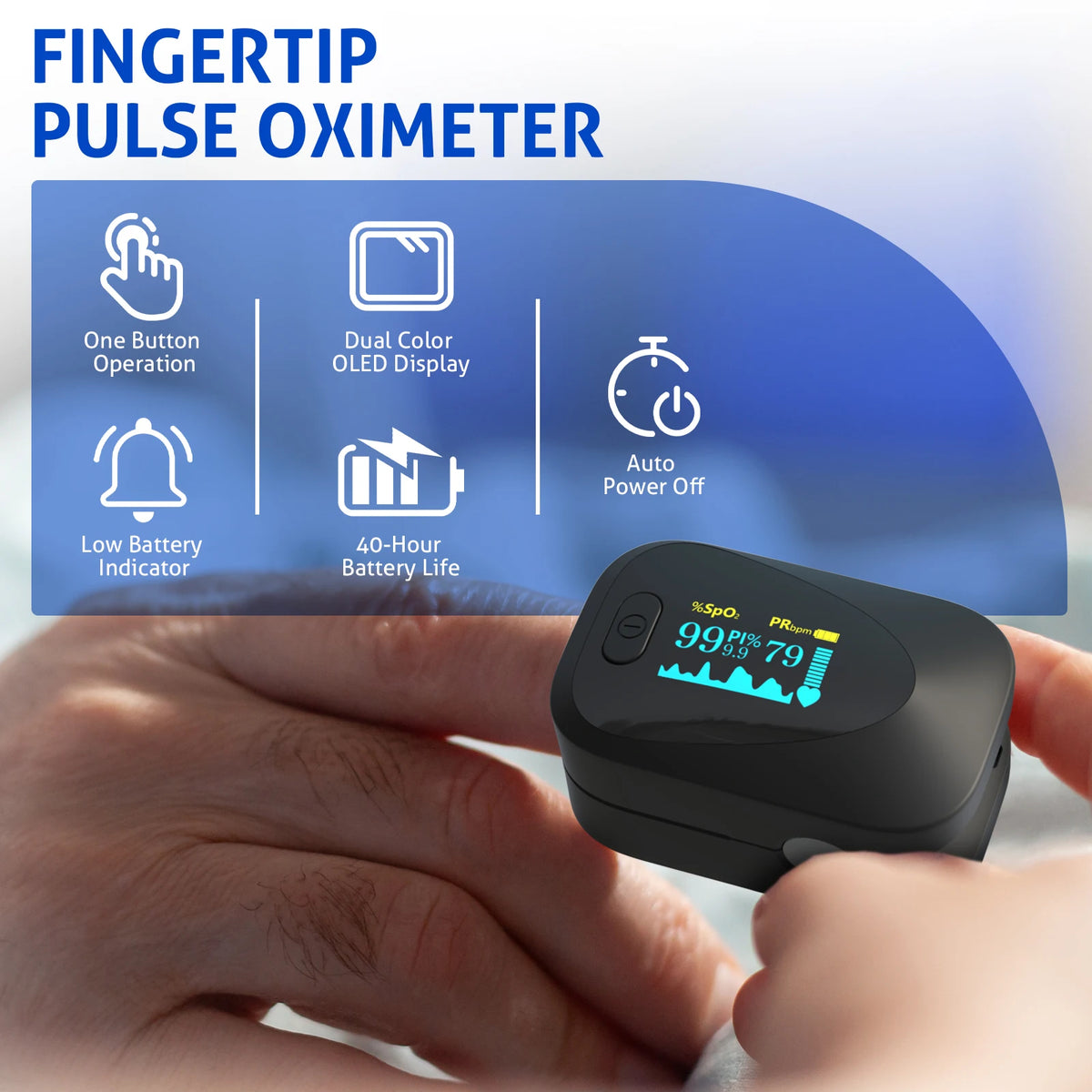 Fingertip Pulse Oximeter with OLED Display
