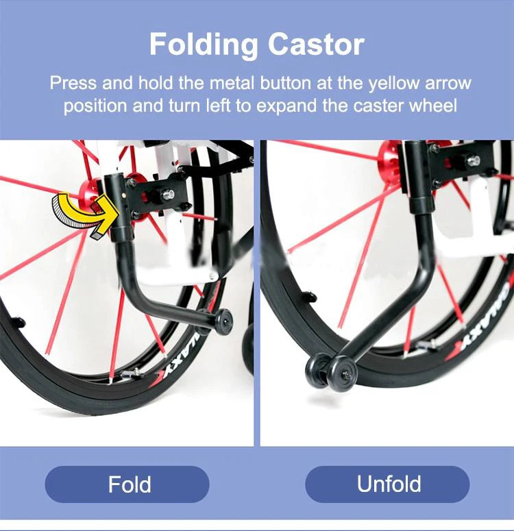 Folding Manual Wheelchair with 130kg Capacity