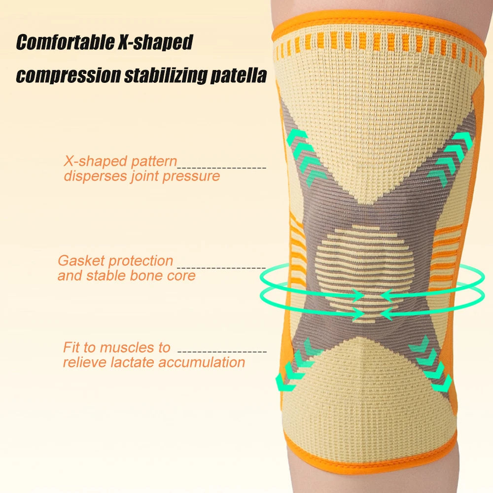 Knee Brace with Patella Pad and Side Stabilizers