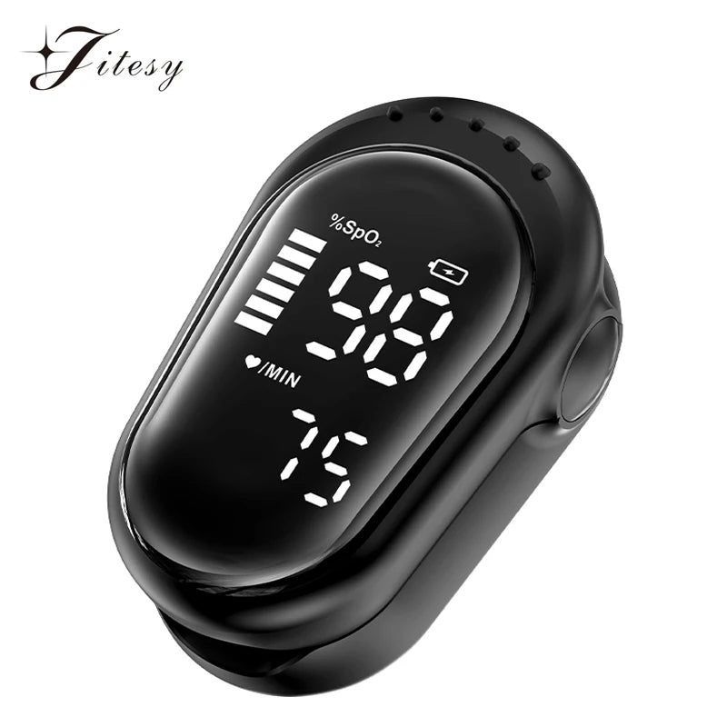 Rechargeable Fingertip Pulse Oximeter, Large HD Screen