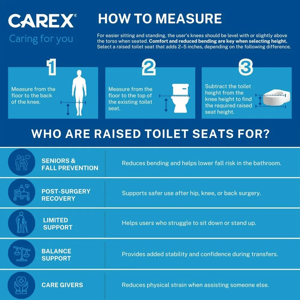 3.5-Inch Raised Toilet Seat for Elongated Toilets