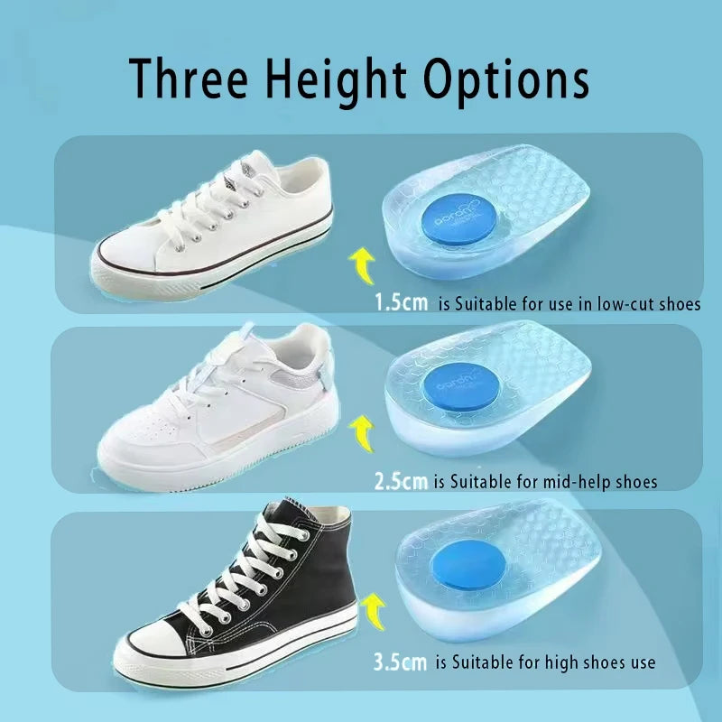 Gel Height-Increasing Insoles for Shoes