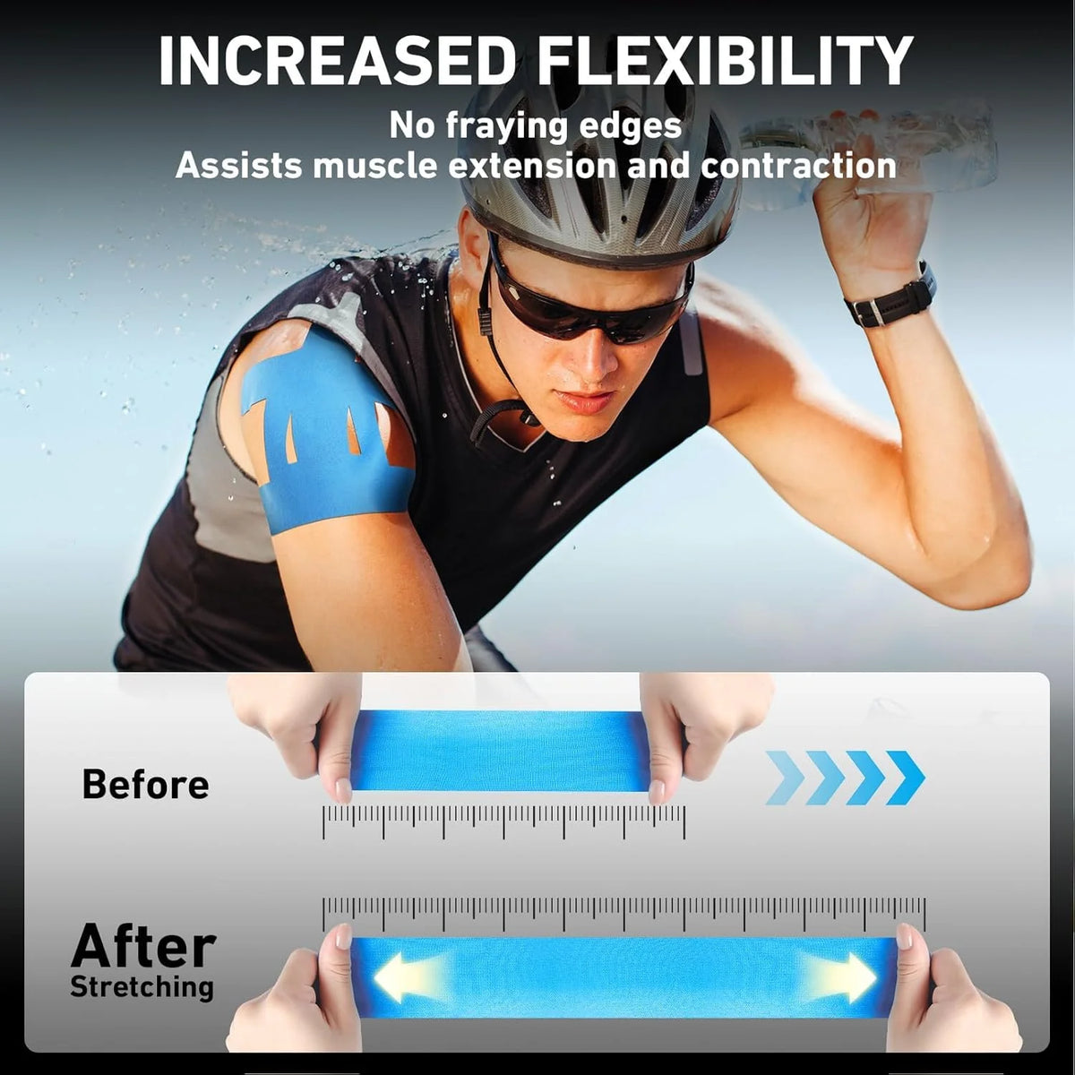 Precut Kinesiology Tape for Shoulder, 10 Pieces