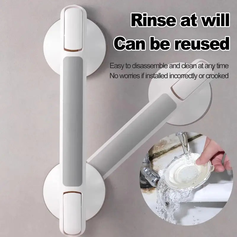 No-Drill Suction Cup Shower Grab Bar