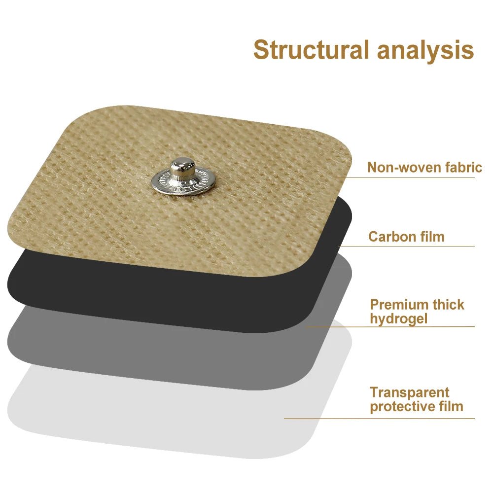 Reusable TENS Electrode Pads, 4 × 4 cm