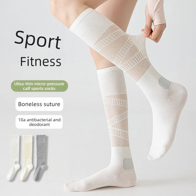 Women's Thin Mesh Knee-High Compression Socks, 2 Pairs