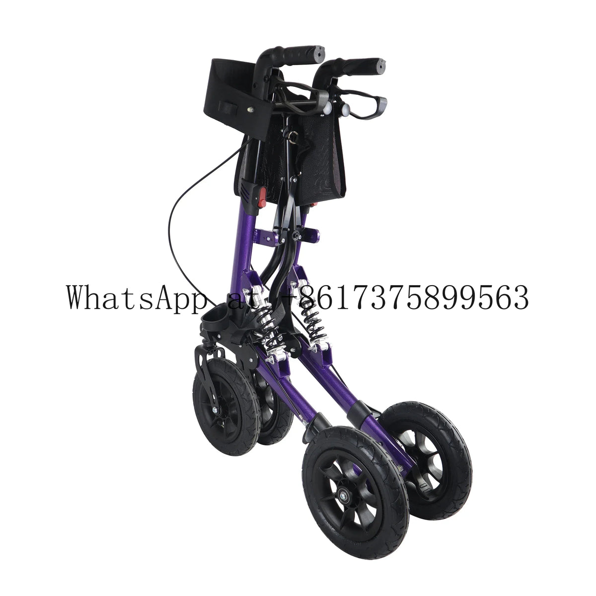 Foldable Rollator Walker with Seat and Brakes