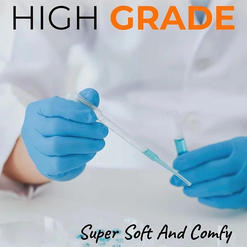 Blue Powder-Free Nitrile Disposable Gloves