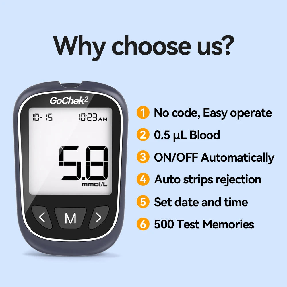 Medwell Gochek2 Blood Glucose Meter Kit