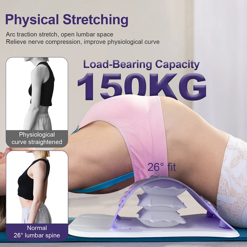 Adjustable Airbag Lumbar Support Back Stretcher, 5 Functions