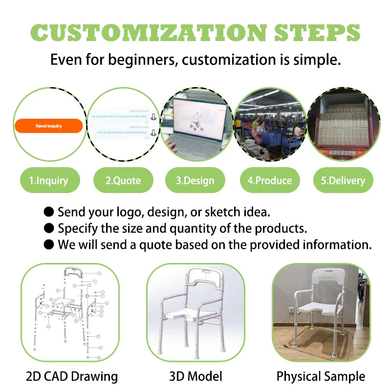 Adjustable Folding Pediatric Shower Chair
