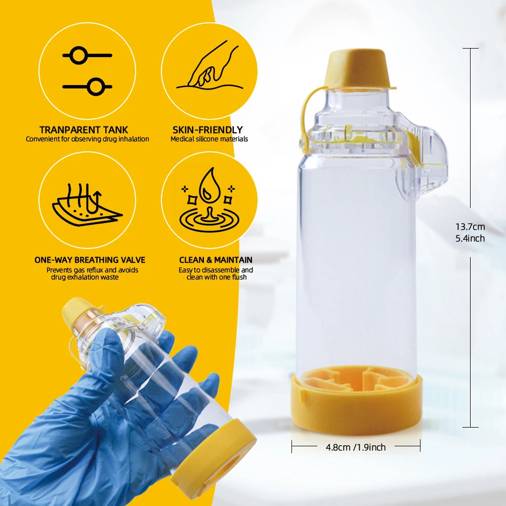 Inhaler Spacer with Mask, 175ml, S/M/L