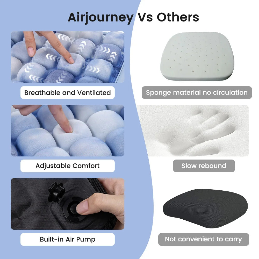 Adjustable Inflatable Chair Cushion for Office or Car