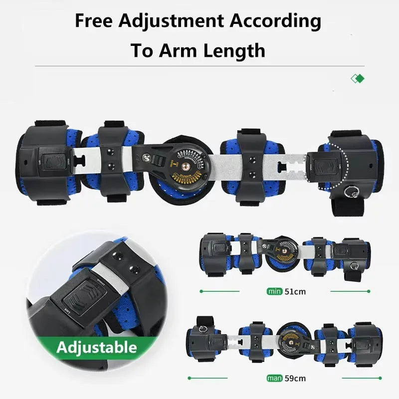 Adjustable Hinged Elbow Brace for Left or Right Arm