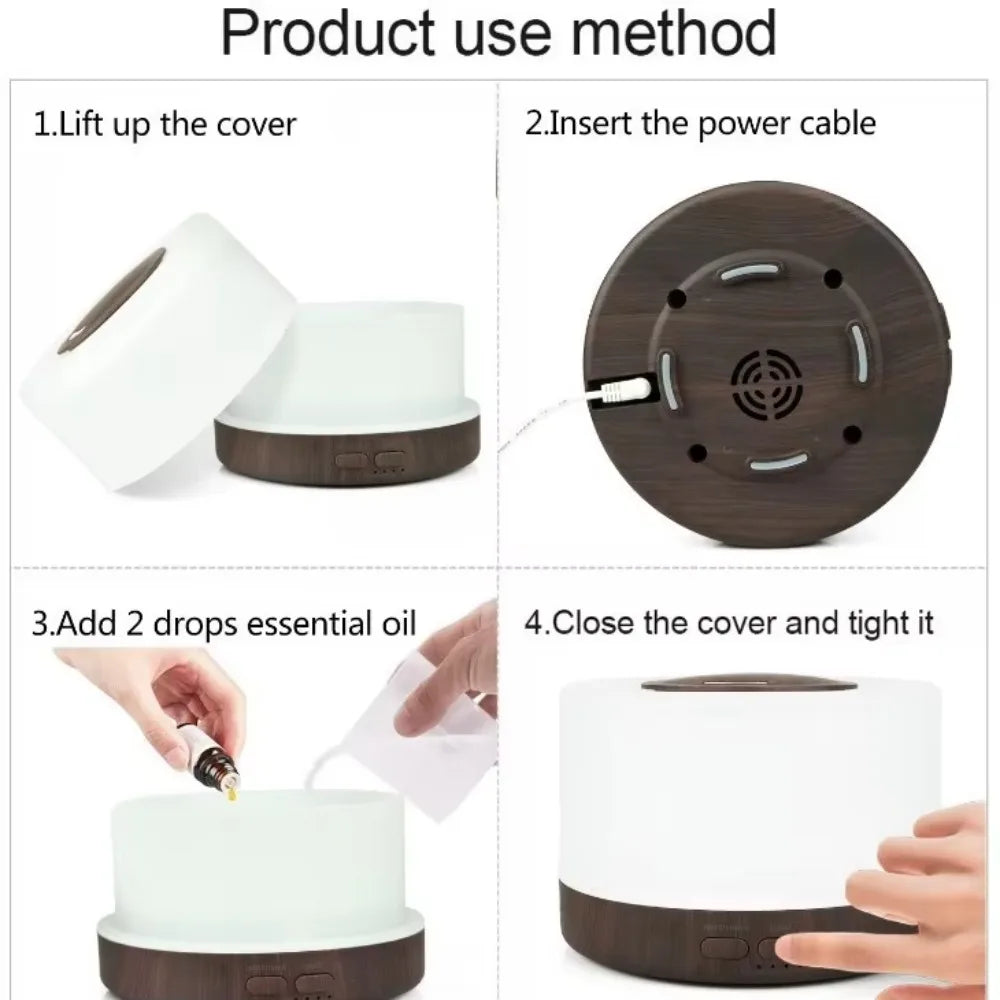 Ultrasonic Diffuser with Cool Mist and LED Lights