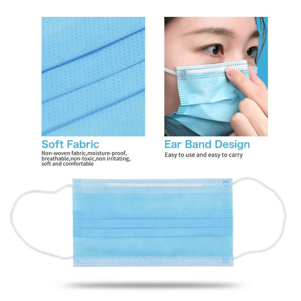 Disposable 3-Layer Earloop Face Mask