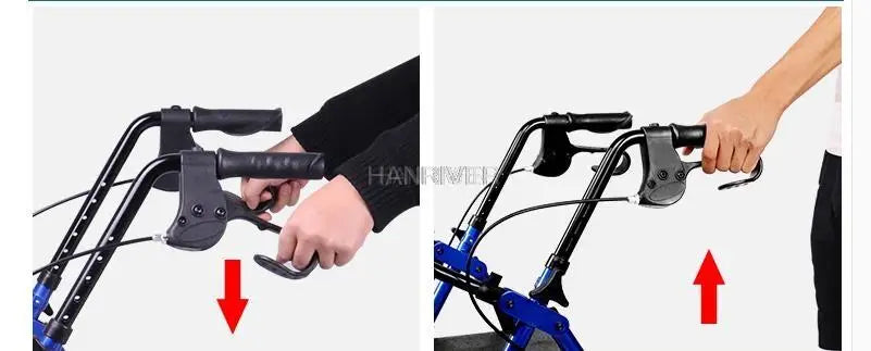 Folding Rollator with Adjustable Seat