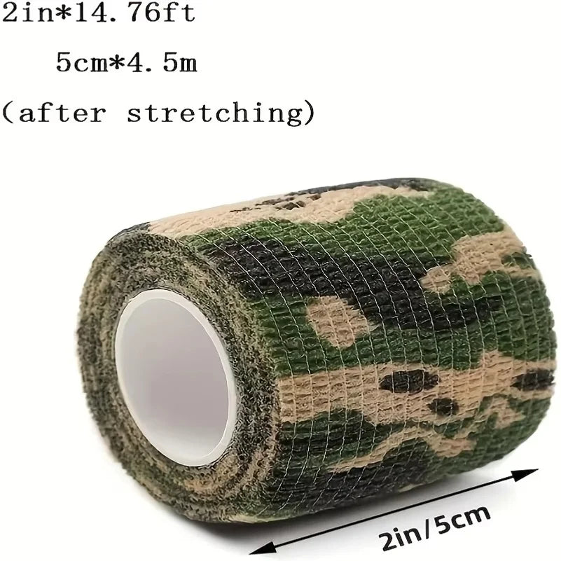 Camouflage Self-Adhesive Cohesive Wraps, 12 Rolls