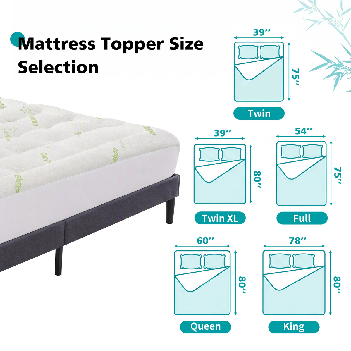Waterproof Fitted Mattress Topper for Beds