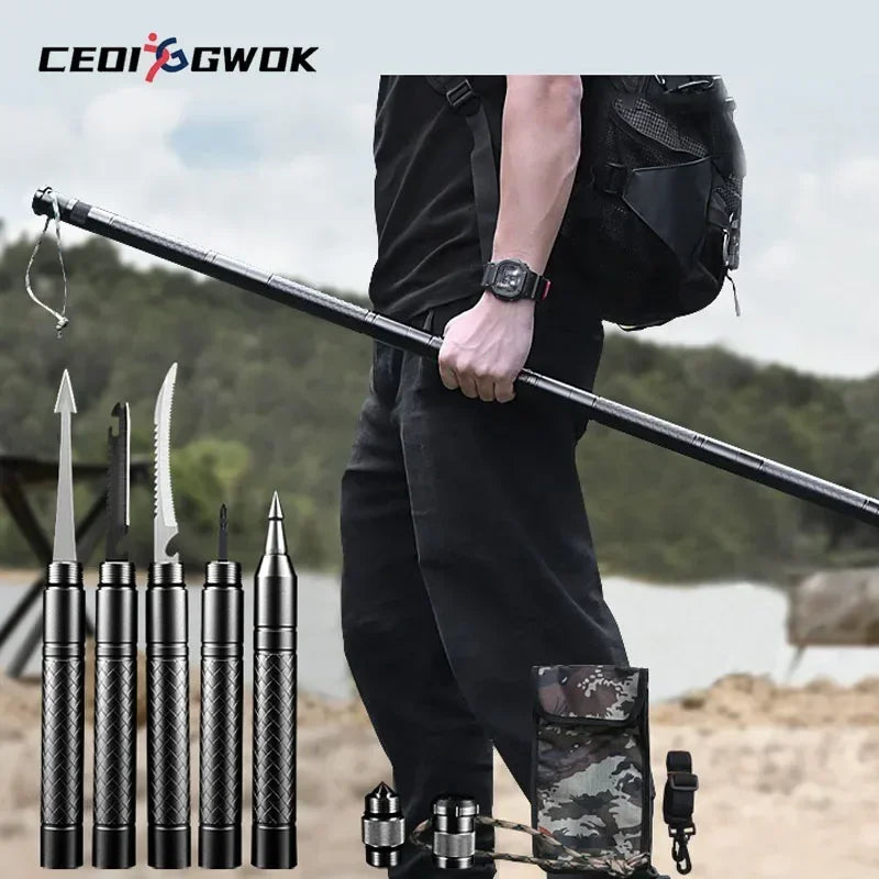 105 cm Outdoor Walking Stick with Straight Grip