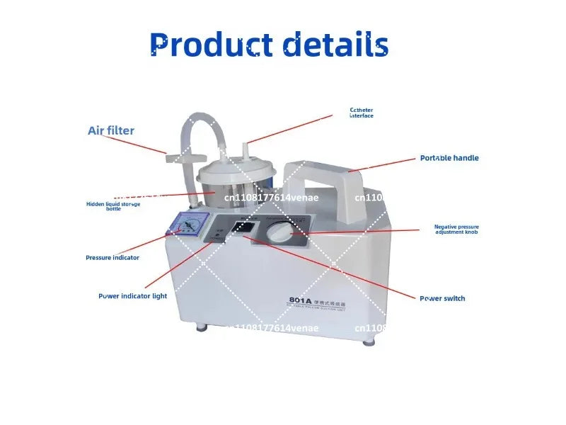 Rechargeable Portable Sputum and Mucus Suction Machine