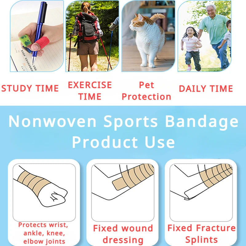 High-Elastic Self-Adhesive Bandage, White