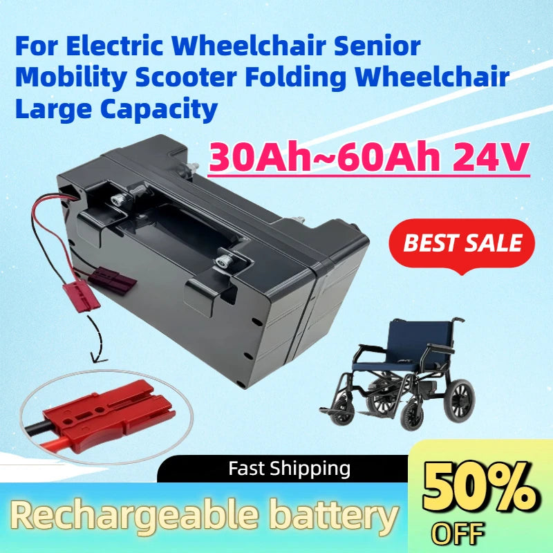 24V Rechargeable Lithium Mobility Battery Pack