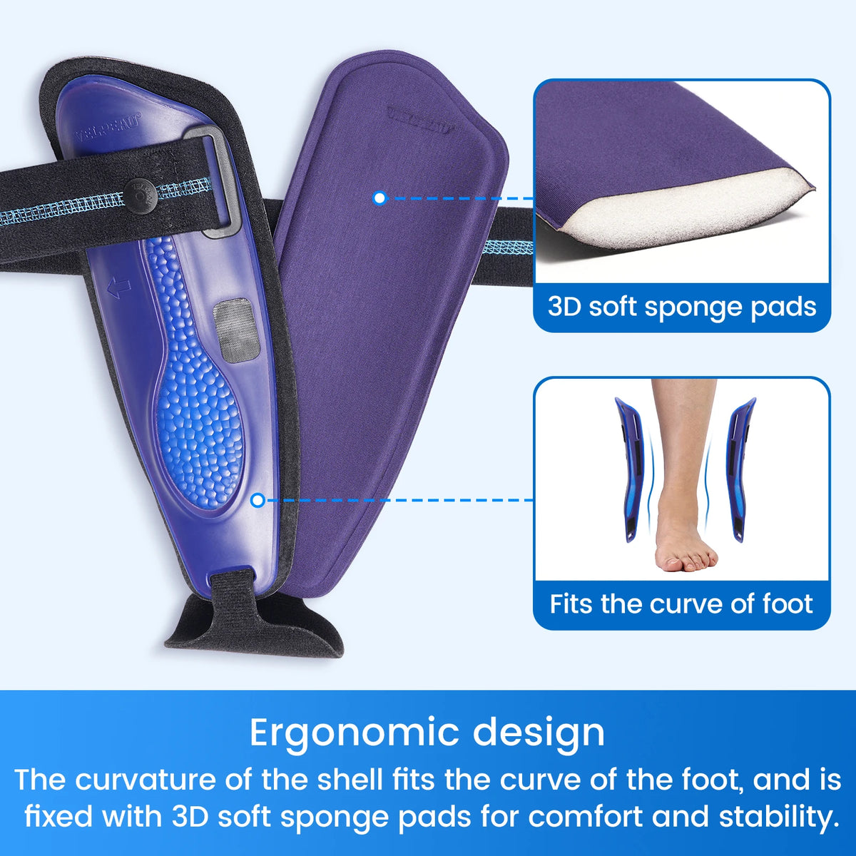 Adjustable Ankle Brace for Left or Right Foot