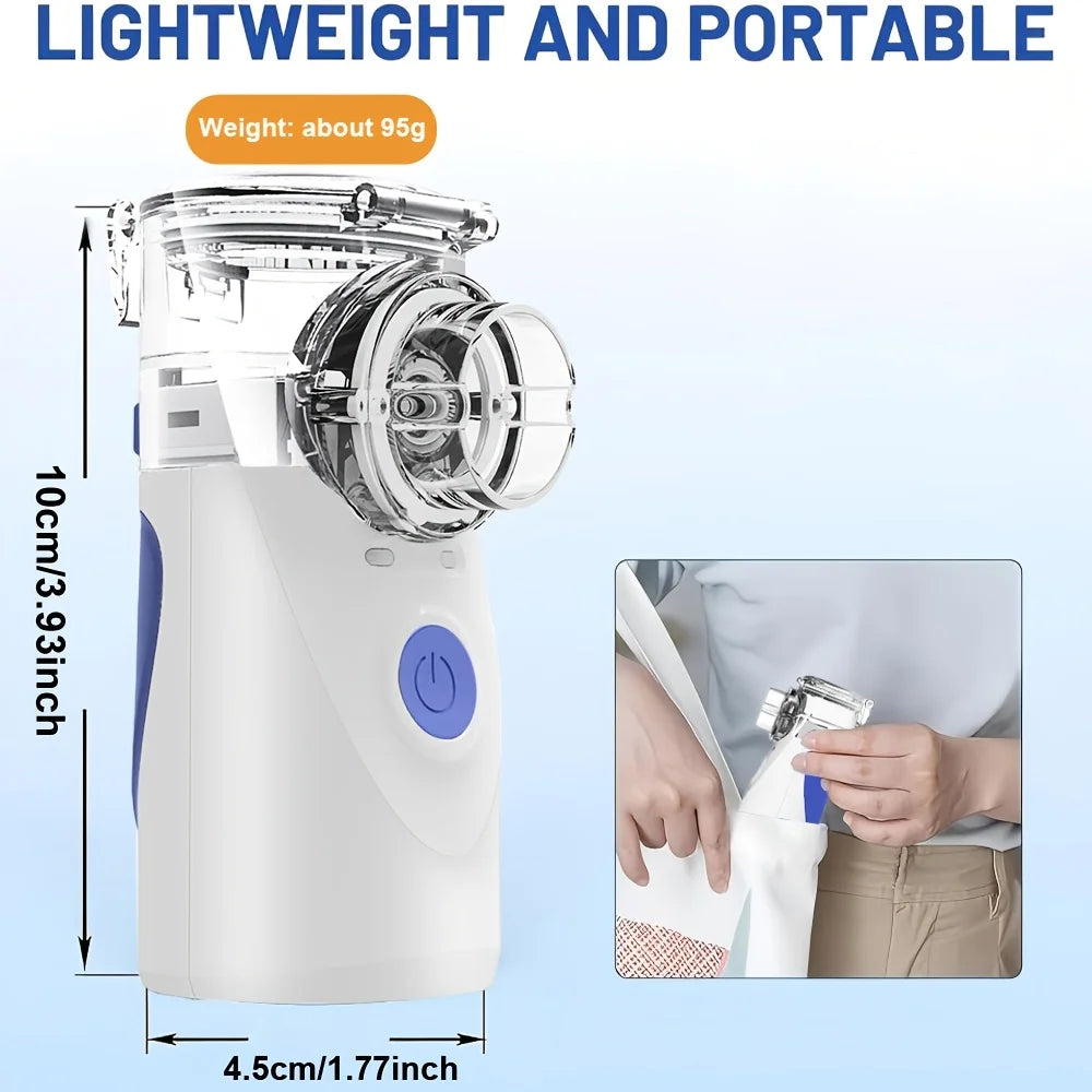 Portable Mesh Nebulizer with Adult Mask and Mouthpiece